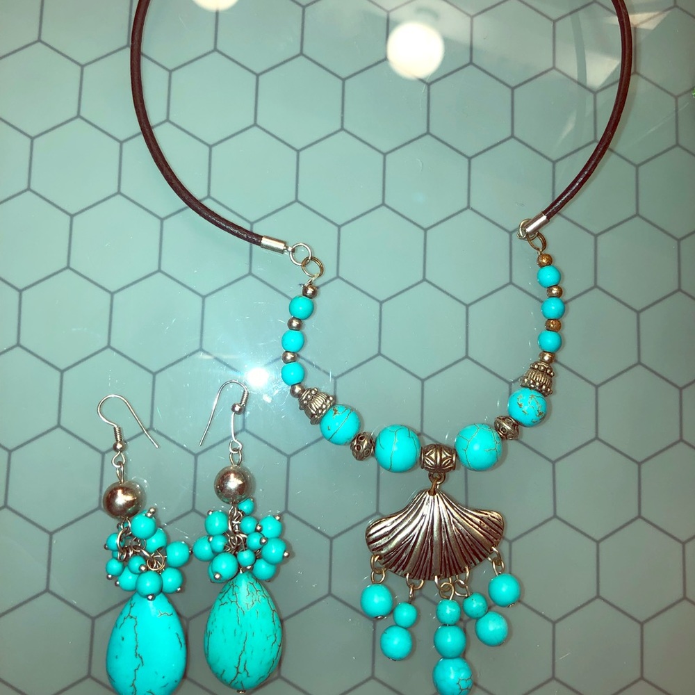 1 HrSale 🚨Turquoise jewelry set